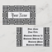 Carte De Visite Illusion À damiers par Kenneth Yoncich (Devant / Derrière)