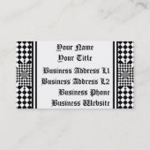 Carte De Visite Illusion À damiers par Kenneth Yoncich (Dos)