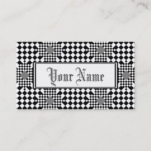 Carte De Visite Illusion À damiers par Kenneth Yoncich (Devant)