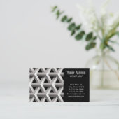 Carte De Visite illusion optique chic noir et blanc géométrique (Debout devant)