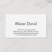 Carte De Visite Illusionniste (Dos)