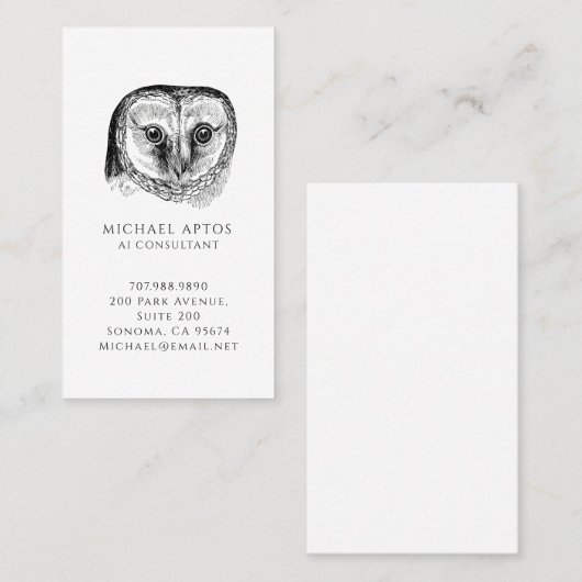 Carte De Visite Illustrated AI Consultant Business Card (Devant / Derrière)