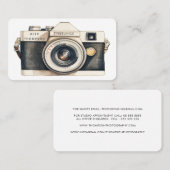 Carte De Visite Illustrated SLR Camera Professional Photographer (Devant / Derrière)