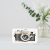 Carte De Visite Illustrated SLR Camera Professional Photographer (Debout devant)