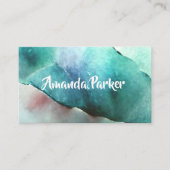 Carte De Visite Illustrateur de code QR d'aquarelle personnalisée (Devant)