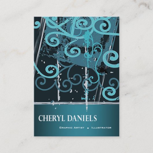 Carte De Visite Illustrateur graphique Graffiti Grunge (Devant)