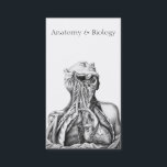 Carte De Visite Illustration anatomique Sciences Médicales<br><div class="desc">Cette illustration scientifique vintage avec une police de caractères ajoute à ce carte de visite un aspect classique et majestueux. Un parfait ajustement pour un professeur universitaire d'anatomie et de biologie. D'autres utilisations peuvent inclure une carte de profil pour un biologiste.</div>