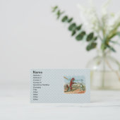 Carte De Visite Illustration ancienne de la pêche à la grenouille  (Debout devant)