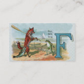 Carte De Visite Illustration ancienne de la pêche à la grenouille  (Dos)