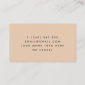 Carte De Visite Illustration Baby Bee Babysitter Thème de garde d' (Dos)