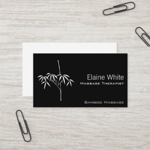Carte De Visite Illustration botanique professionnelle de bambou