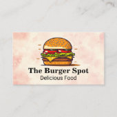 Carte De Visite Illustration Burger | Restaurant (Devant)