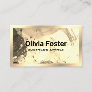 Carte De Visite Illustration   Cadre Or