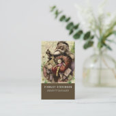 Carte De Visite Illustration classique de l'arbre du Père Noël joy (Debout devant)