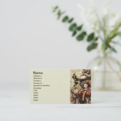 Carte De Visite Illustration classique de l'arbre du Père Noël joy (Debout devant)