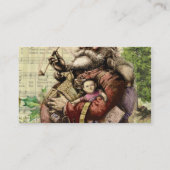 Carte De Visite Illustration classique de l'arbre du Père Noël joy (Dos)