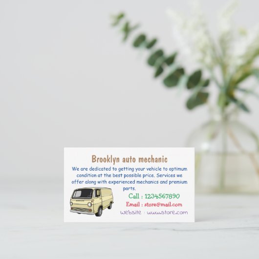 Carte De Visite Illustration classique de van (Debout devant)