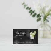 Carte De Visite Illustration Cocktail Drink | Bar Lounge (Debout devant)