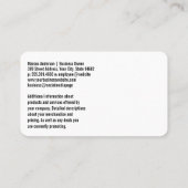 Carte De Visite Illustration Cocktail Drink | Bar salon (Dos)