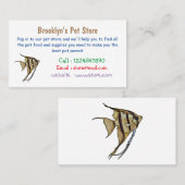 Carte De Visite Illustration d'angelfish (Devant / Derrière)