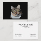 Carte De Visite Illustration d'animal de compagnie chat Services p (Devant / Derrière)
