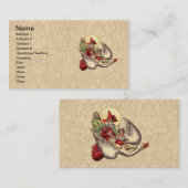 Carte De Visite Illustration d'antiquité de Mère Goose Child (Devant / Derrière)