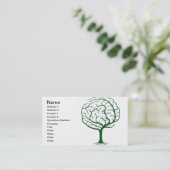 Carte De Visite Illustration d'arbre de cerveau (Debout devant)
