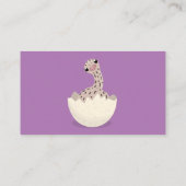 Carte De Visite Illustration d'autruche pour bébé à couver mignon (Dos)