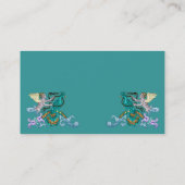 Carte De Visite Illustration de Angel & Peacock Vintage (Dos)