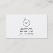 Carte De Visite Illustration de bague de fiançailles de mariage fa (Dos)