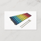 Carte De Visite Illustration de bande dessinée en Xylophone (Dos)