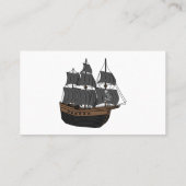 Carte De Visite Illustration de bateau pirate (Dos)