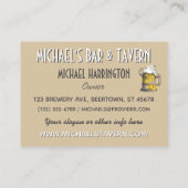 Carte De Visite Illustration de bières de texte personnalisé (Dos)