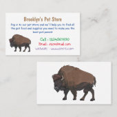 Carte De Visite Illustration de bison (Devant / Derrière)