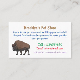 Carte De Visite Illustration de bison