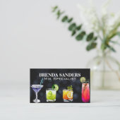 Carte De Visite Illustration de boissons mixtes colorées (Debout devant)