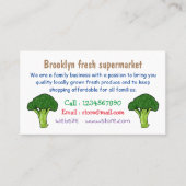 Carte De Visite Illustration de Broccoli (Devant)