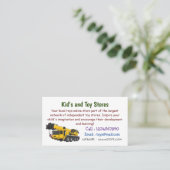 Carte De Visite Illustration de camion de grue (Debout devant)