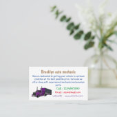 Carte De Visite Illustration de camion semi-remorque (Debout devant)