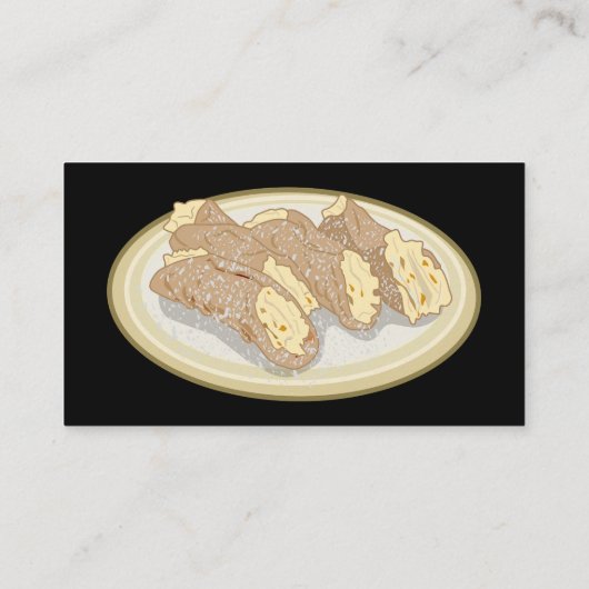 Carte De Visite Illustration de Cannoli (Dos)