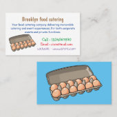 Carte De Visite Illustration de carton d'oeufs (Devant / Derrière)