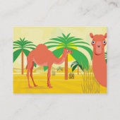 Carte De Visite Illustration de chameaux (Dos)