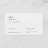 Carte De Visite Illustration de champignons blanc/Brown - Restaura (Dos)