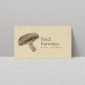 Carte De Visite Illustration de champignons Brown/Tan - Restaurati