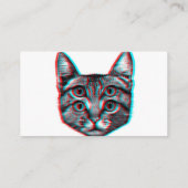 Carte De Visite Illustration de chat à quatre yeux (Dos)