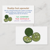 Carte De Visite Illustration de chaux Kaffir (Devant / Derrière)