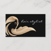 Carte De Visite Illustration de cheveux de flux | Arrière - plan n (Devant)