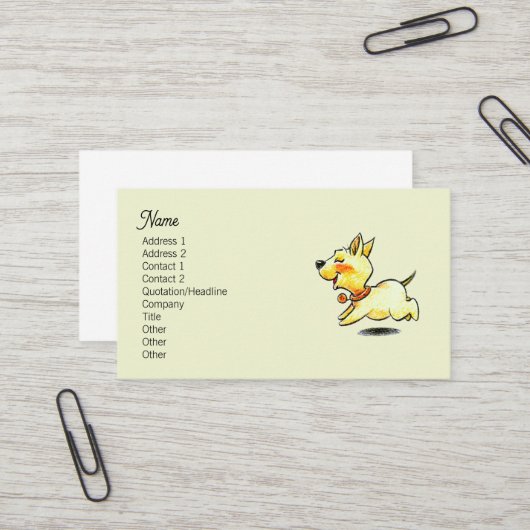 Carte De Visite Illustration de chien courant mignon (Devant/Arrière en situation)