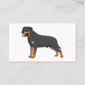 Carte De Visite Illustration de chien Rottweiler (Dos)