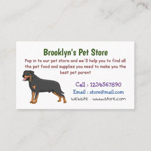 Carte De Visite Illustration de chien Rottweiler